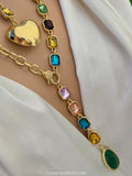 18k gold plated Multicolor Crystal necklaces