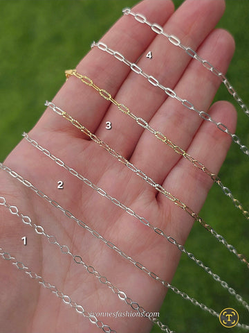.925 Sterling silver chain necklaces