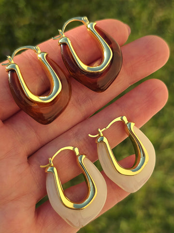 18k gold plated hoop earrings