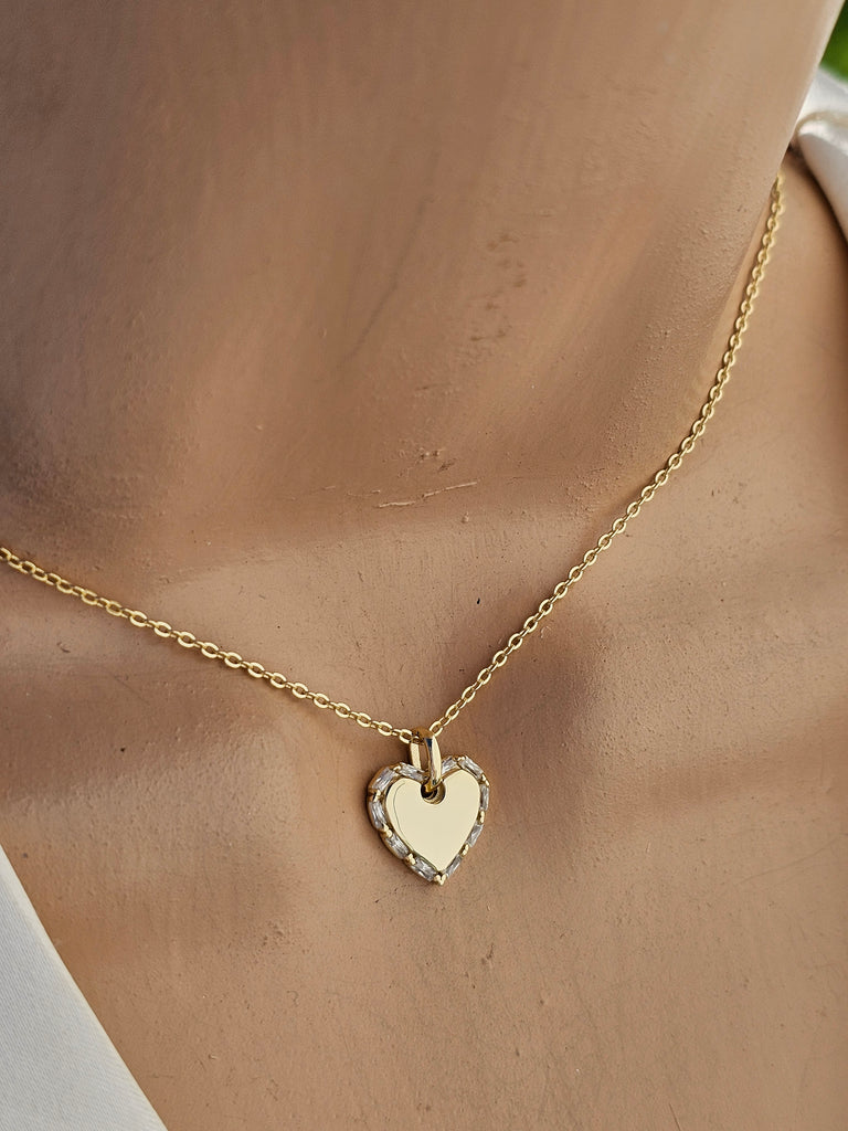 .925 Sterling silver heart necklace