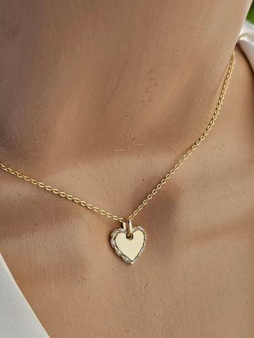 .925 Sterling silver heart necklace