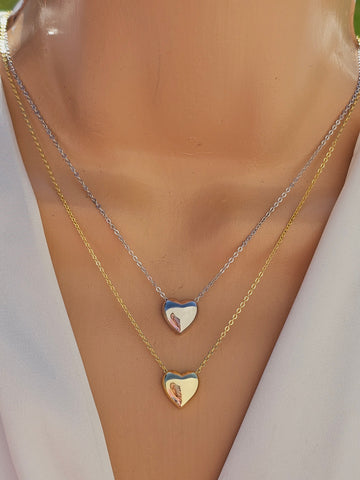 .925 Sterling silver heart necklaces