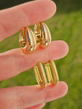 18k gold plated hoop earrings