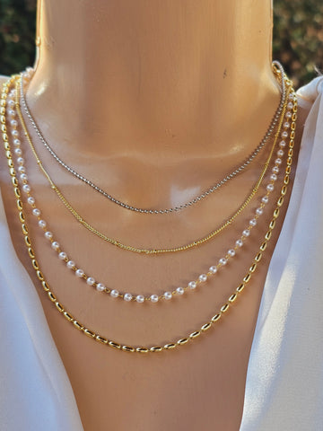 18k real gold plated dainty necklaces