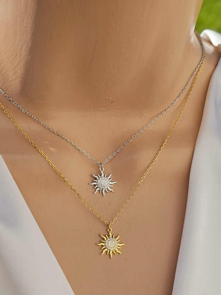 .925 Sterling silver sun necklace