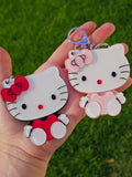 Fashion kitty keychain with mirror