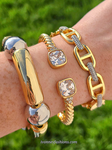 18k gold plated bangle bracelets