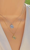 .925 Sterling silver San Benito medal necklaces