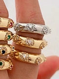18k gold plated CZ rings
