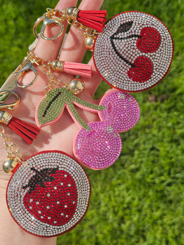 Fashion keychain with crystals