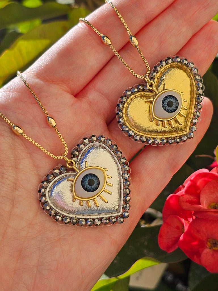 18k gold plated evil eye necklaces