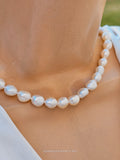 .925 Sterling silver freshwater pearl necklace