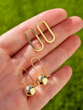 .925 Sterling silver ball hoop earrings