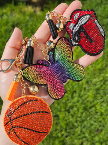 Fashion keychain with crystals