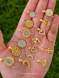 18k gold plated personalized bracelet and charms