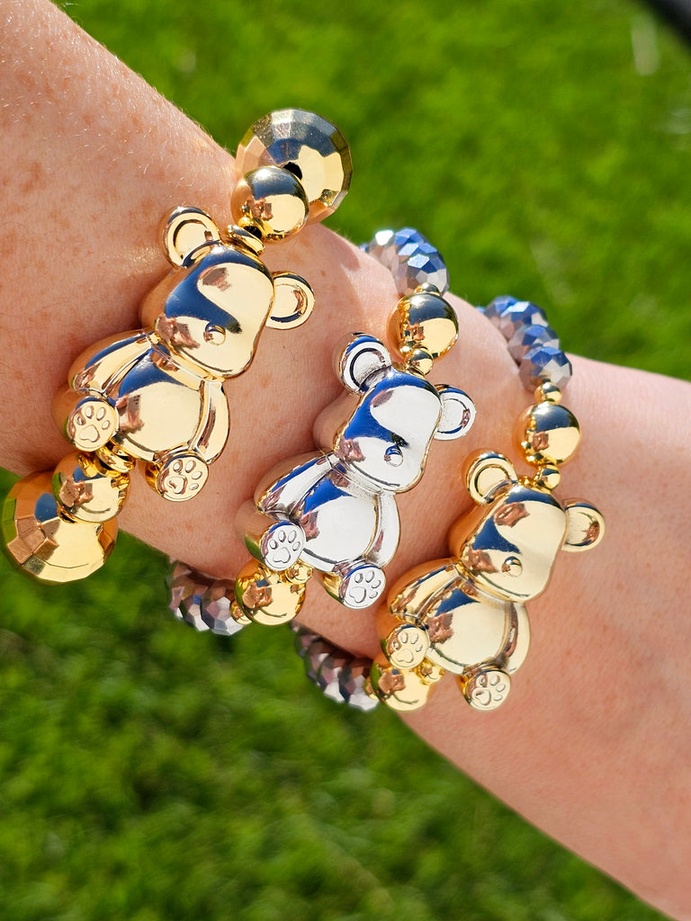 18k gold plated bear bracelets