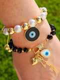 18k gold plated evil eye bracelets