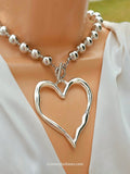 18k gold plated heart choker necklaces