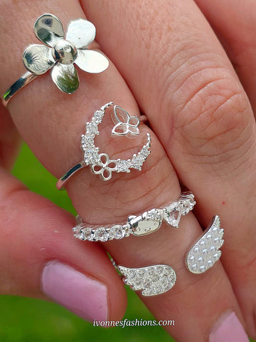 .925 sterling silver CZ  rings