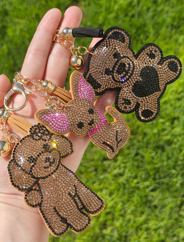 Fashion keychain with crystals