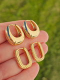 18k gold plated hoop earrings