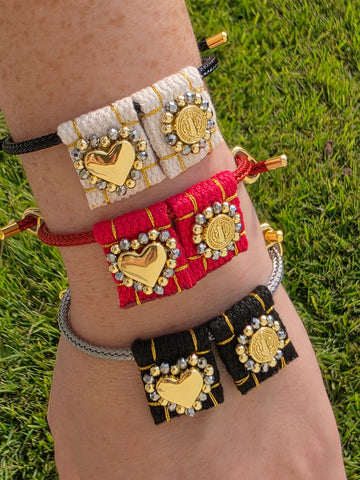 18k gold plated scapular bracelets