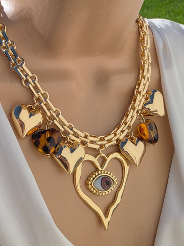 18k gold plated evil eye necklaces