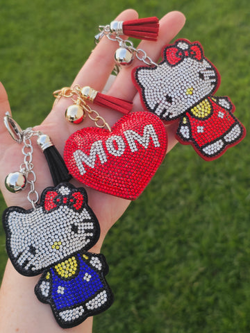 Fashion keychain with crystals