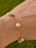 .925 Sterling silver and pearls bracelet