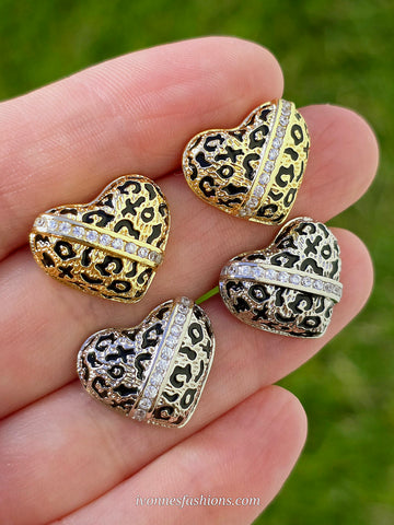 18k gold plated animal print earrings