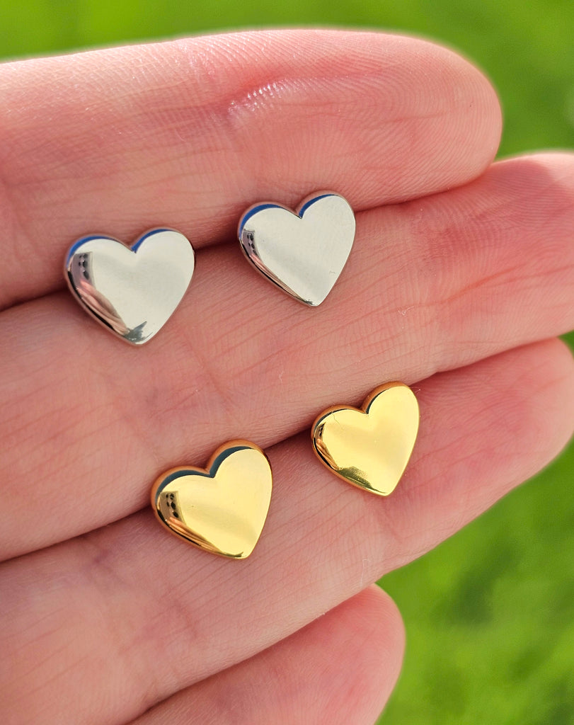 .925 Sterling silver heart earrings