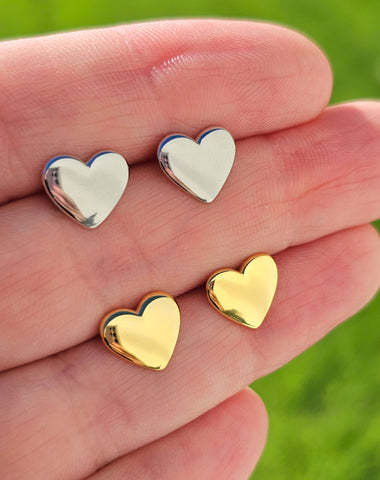 .925 Sterling silver heart earrings