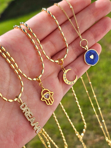 18k real gold plated necklaces