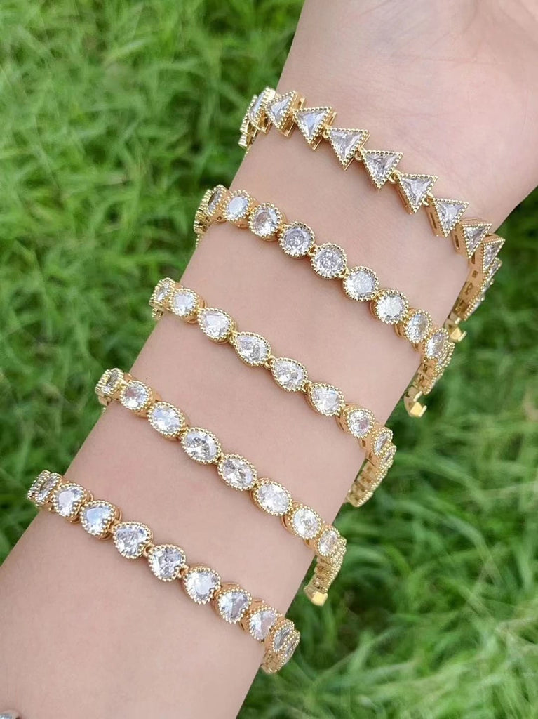 18k gold plated CZ bracelets