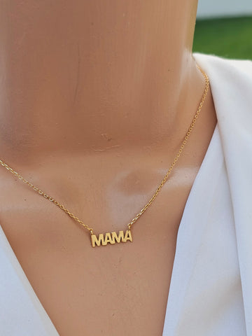 .925 Sterling silver MAMA necklace