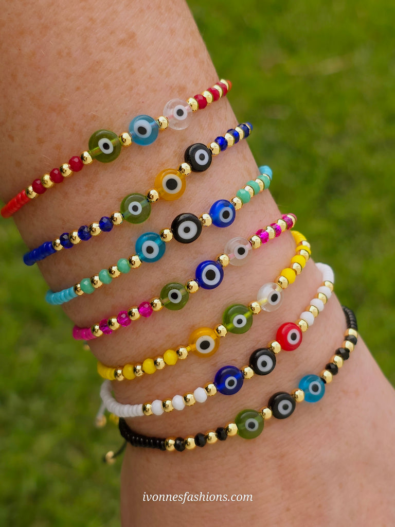 18k gold plated evil eye bracelets