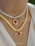18k gold plated sacred heart necklaces