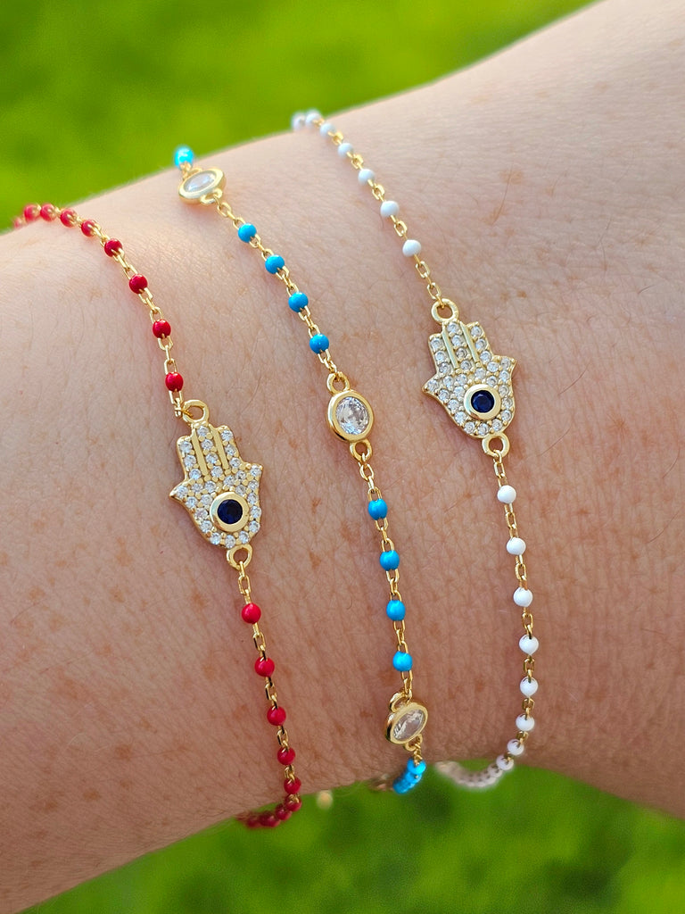 .925 Sterling silver color beads bracelets