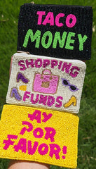 Fashion seed beads coin purse