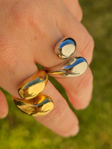 Stainless steel double drop ring