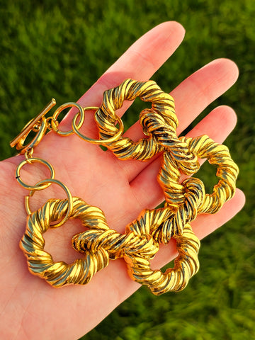 18k gold plated statement knots bracelets