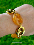18k gold plated chunky chain  bracelet