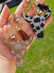 Fashion keychain with crystals