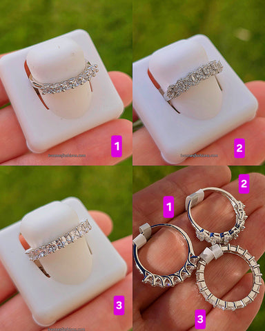 .925 sterling silver CZ band rings