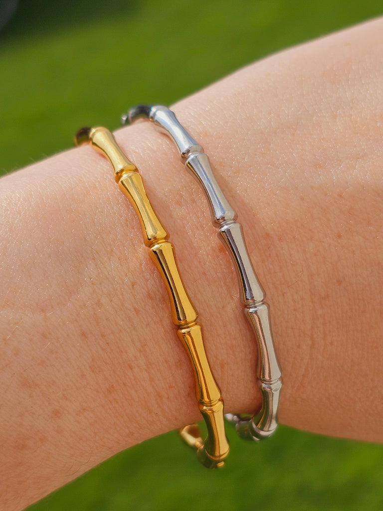 Stainless steel minimalist bangle bracelets