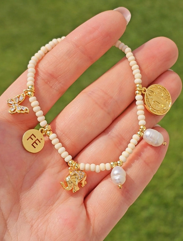 18k gold plated dangling charms bracelets