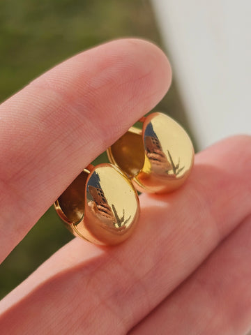 18k gold plated hoop earrings