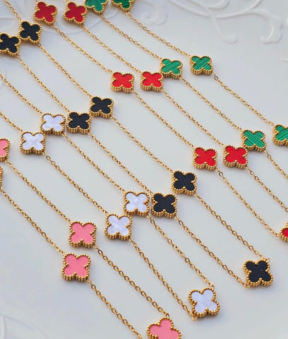 Stainless steel clover necklaces