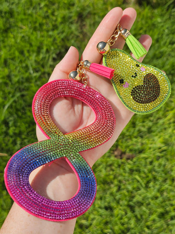 Fashion keychain with crystals