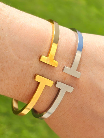 Stainless steel minimalist bangle bracelets